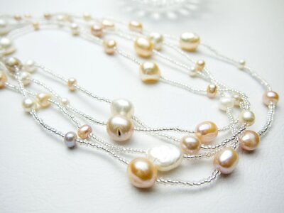 Freshwater pearl necklace accessories photo