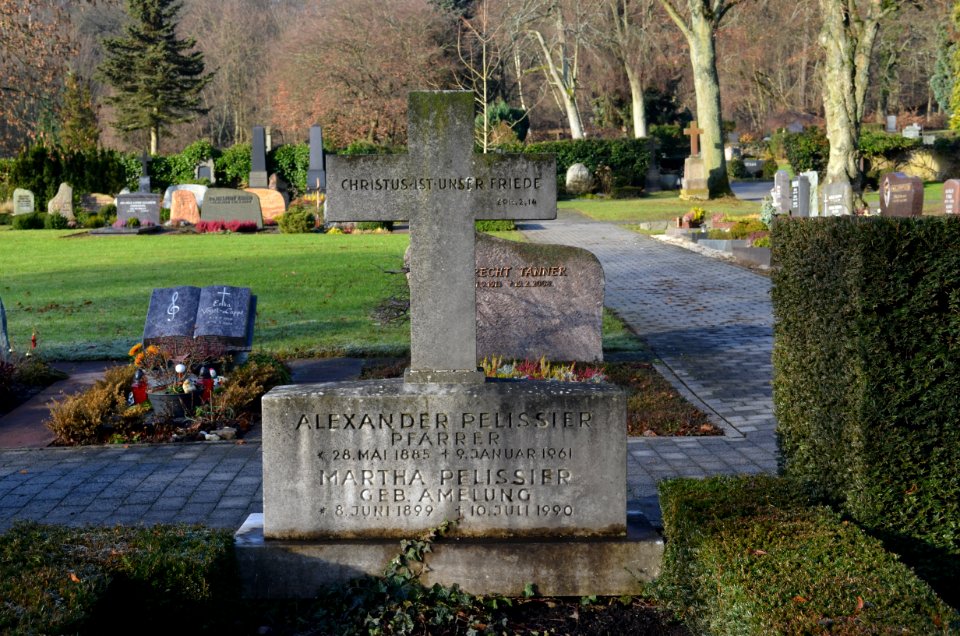 Königstein, Friedhof, Grab Alexander Pelissier