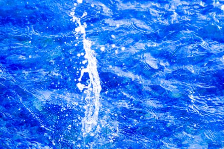 Liquid blue fountain photo