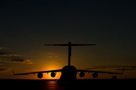 Silhouette runway tarmac