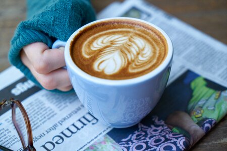 Cappuccino espresso good morning photo