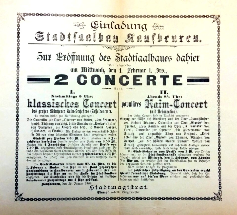 Kaim-Konzert KF Stadtsaal