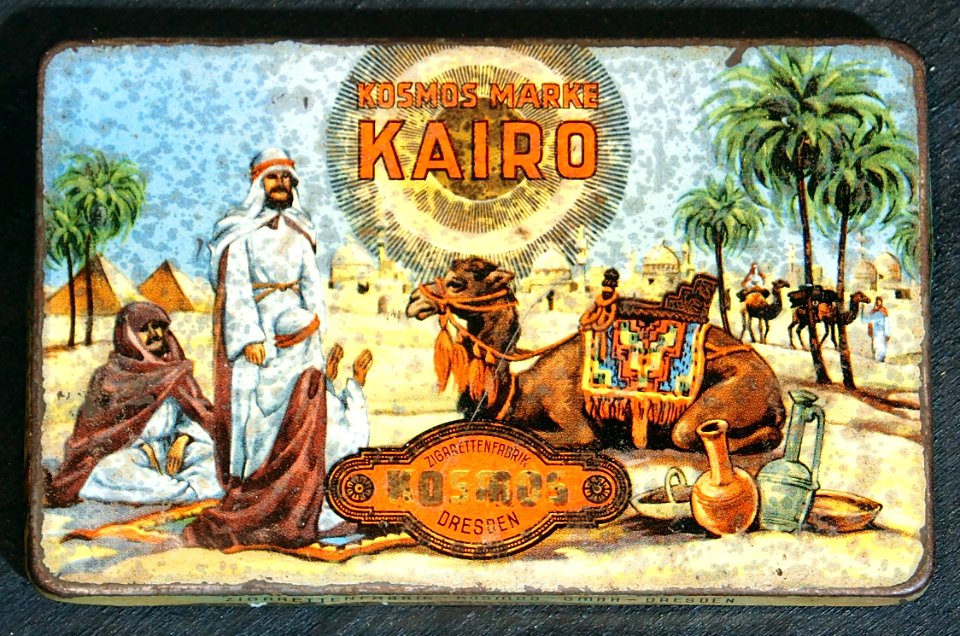 Kairo, Zigarettenfabrik, Kosmos Dresden tin