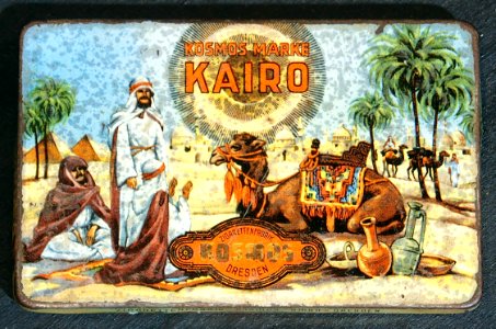 Kairo, Zigarettenfabrik, Kosmos Dresden tin