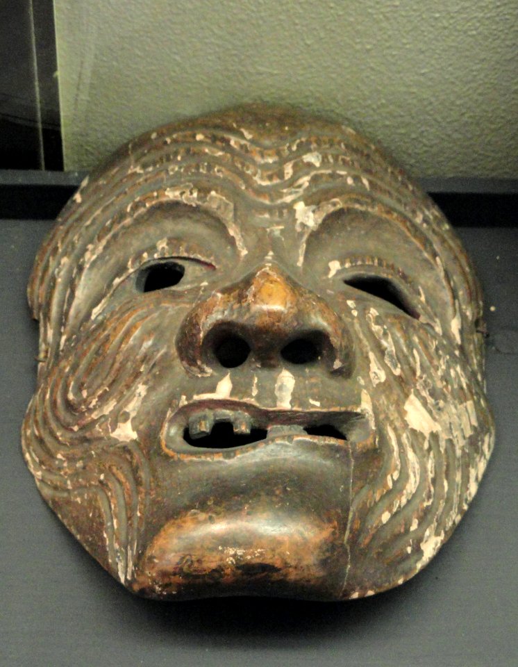 Kagura mask of old woman, early 1700s - George Walter Vincent Smith Art Museum - DSC03530