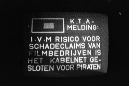 Kabel-tv afgesloten voor piraten, Bestanddeelnr 932-3757