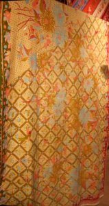 Kain panjang, 1930, cotton, tulis batik, Honolulu Museum of Art