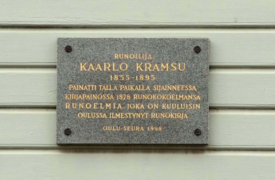 Kaarlo Kramsu Plaque Oulu