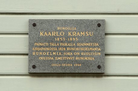 Kaarlo Kramsu Plaque Oulu