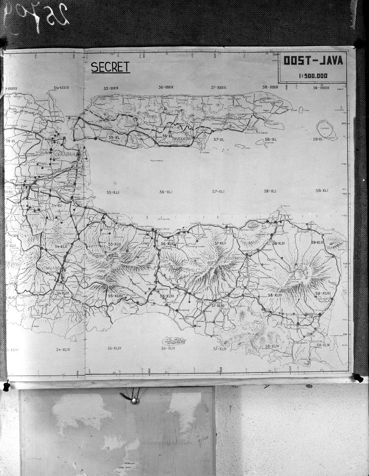 Kaart Oost-Java. Secret, Bestanddeelnr 902-5709