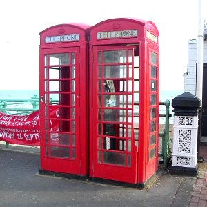 K6 Telephone Kiosks at Madeira Drive, Brighton (IoE Code 503319)
