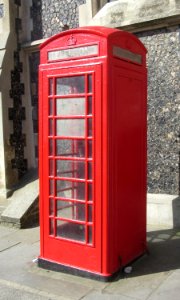 K6 Telephone Kiosk at St John the Baptist's Church, Palmeira Square, Hove (April 2016) (1)