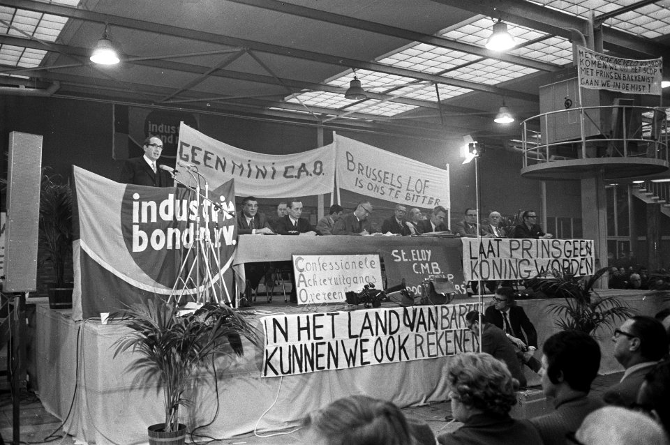 Kadervergadering van Industriebond van NVV in Merwedehotel Utrecht, (l) heer Gro, Bestanddeelnr 925-3132