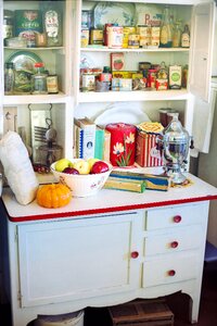 Vintage kitchen cupboard photo