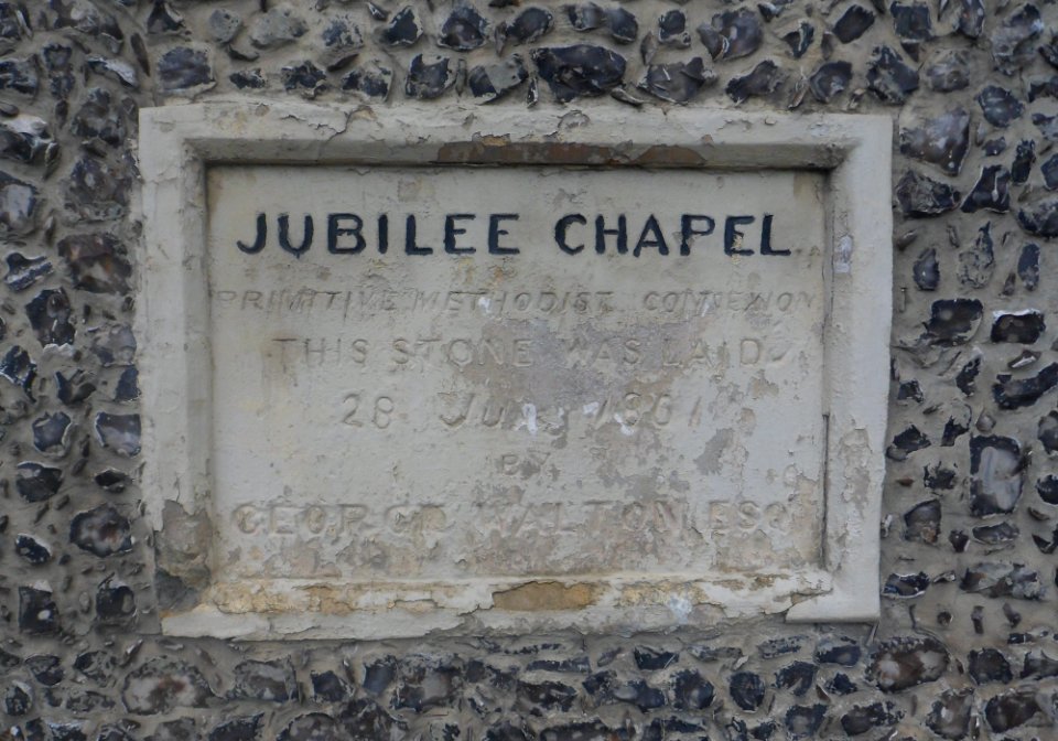 Jubilee Pentecostal Church, Somers Road, Southsea (August 2017) (Foundation Stone)