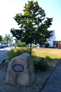 Jugenheim, Bahnhofstraße, Gedenkstein Verkehrs- und Verschönerungsverein