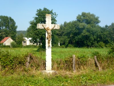 Journy (Pas-de-Calais) croix de chemin, route de Licques