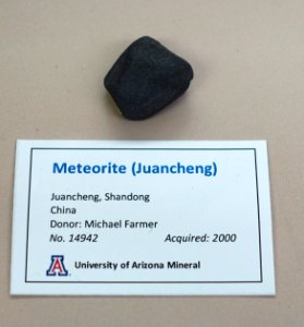 Juancheng meteorite, China - University of Arizona Mineral Museum - University of Arizona - Tucson, AZ - DSC08462 photo