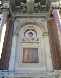 Jubilee Clock Tower, North Street, Brighton (Detail of Princess of Wales) (November 2011)