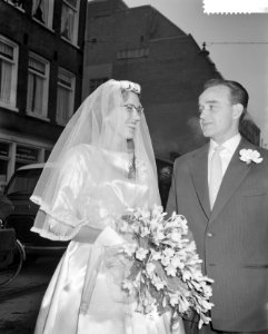 Jos Vonhoff in het huwelijk met Rietje Visee, Bestanddeelnr 911-0276