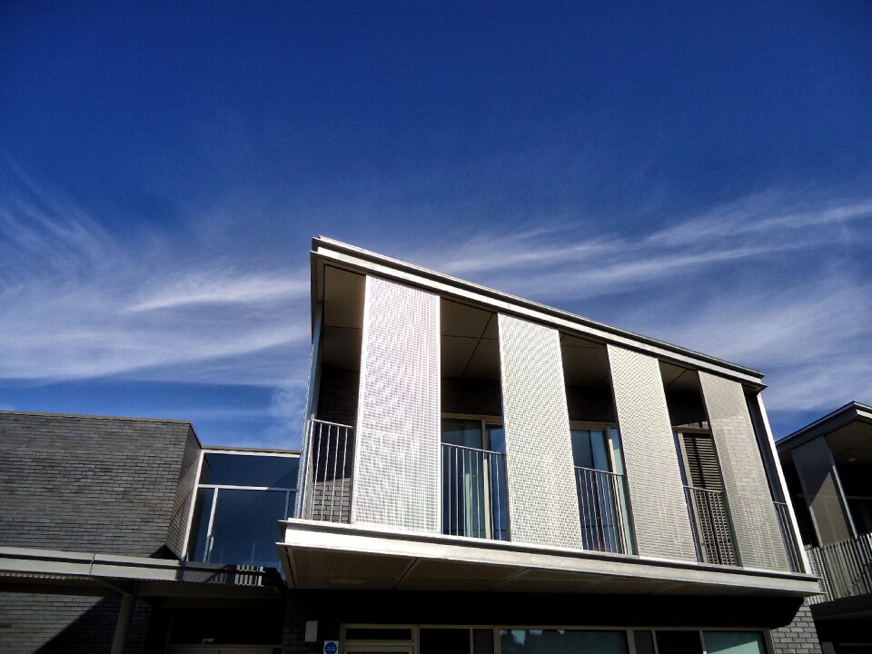 Architecture exterior blue