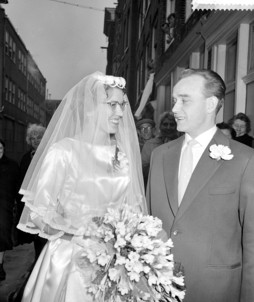 Jos Vonhoff in het huwelijk met Rietje Visee, Bestanddeelnr 911-0277