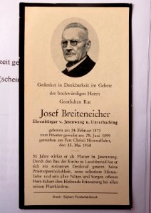 Josef Breieneicher Sterbebild