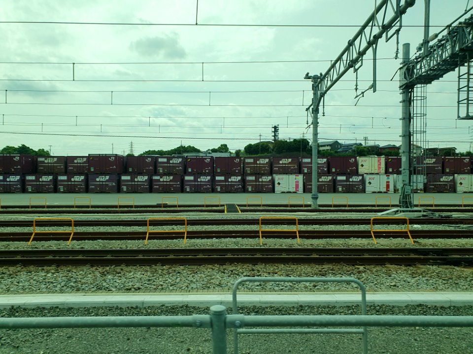 JR Freight containers at Yokohama Hazawa station