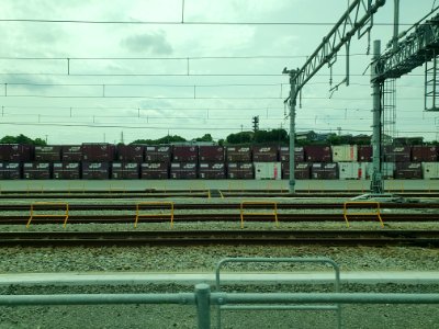 JR Freight containers at Yokohama Hazawa station