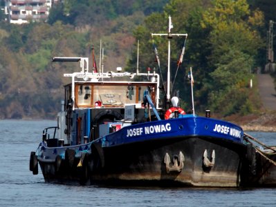 Josef Nowag - Bunkerboot -ENI 04022540 on the Rhine river at Koblenz at the Deutches Eck