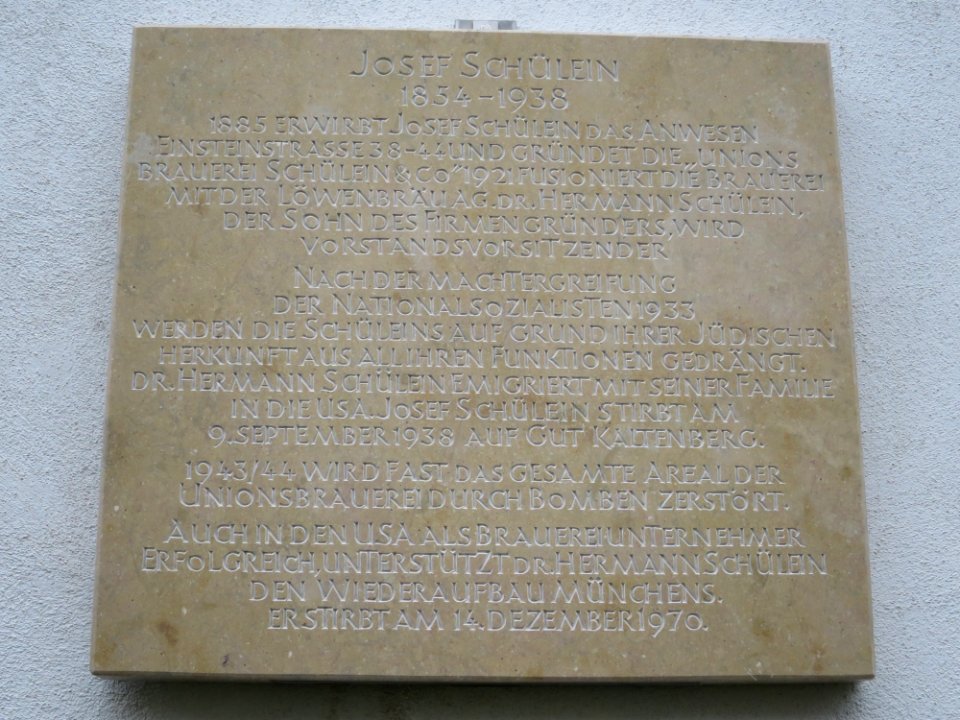 Joseph Schülein Tafel