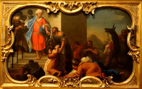Joseph receives his brother in Egypt, by Georg Anton Urlaub, 1757 - Mainfränkisches Museum - Würzburg, Germany - DSC04548