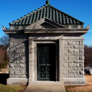 Joseph W Craig mausoleum, Sewickley Cemetery, 2014-12-26, 02