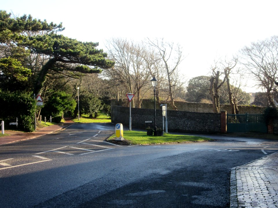 Junction of Falmer Road and The Green, Rottingdean (December 2016)