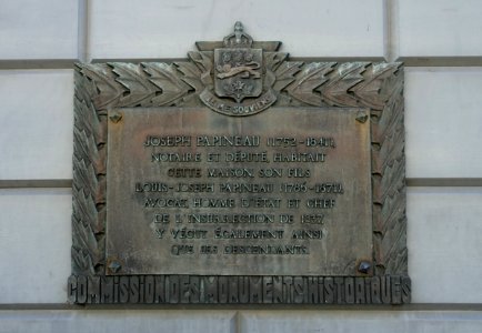 Joseph Papineau plaque - Montreal, Canada - DSC07363