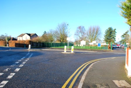 Junction between Dodds and Moss Lane with Northway Primary School