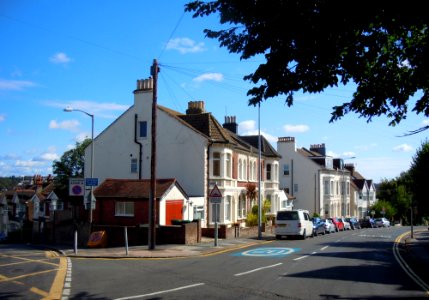 Junction of Millers Road and Highcroft Villas, Prestonville, Brighton (August 2014)