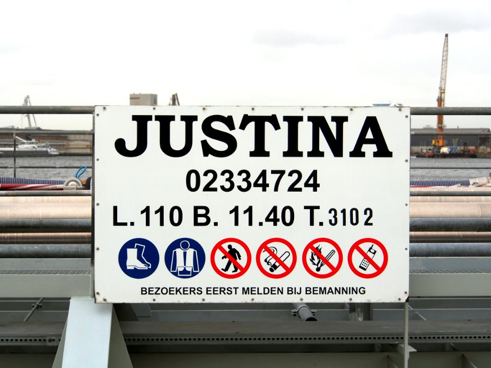 Justina ENI 02334724, Port of Amsterdam pic1