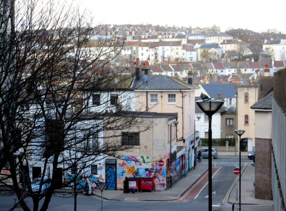 Junction of Elder Place and York Hill, Brighton (March 2016)