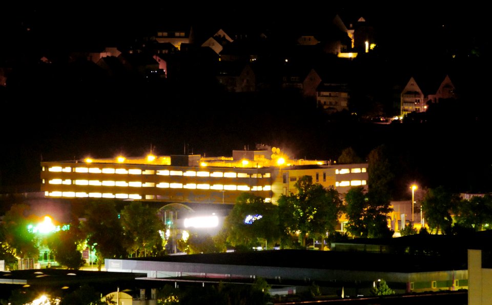 JVA Trier Nachts Vom Weg vom Loellberg zum Roscheiderhof