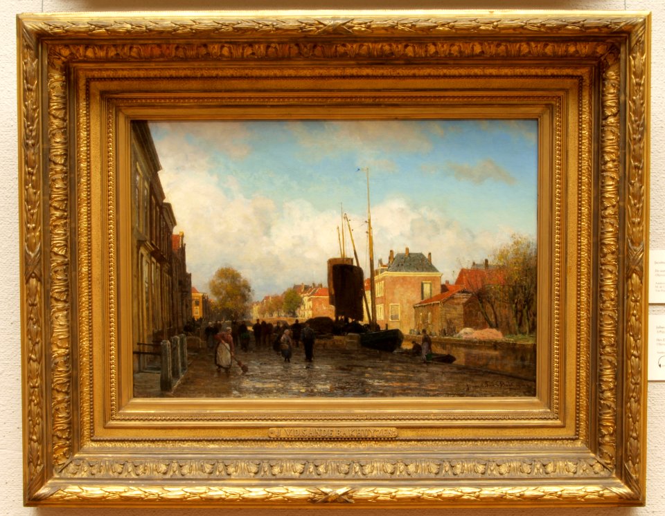 Julius Jacobus van de Sande Bakhuyzen (1835-1925), Het Zieken te 's-Gravenhage, 1870, Olieverf op doek