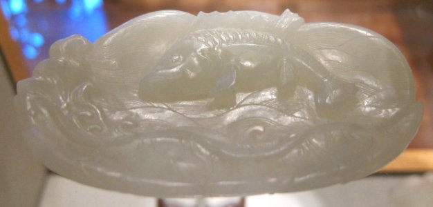 Jumping carp from China, Qing dynasty, 19th century, nephrite, HAA photo