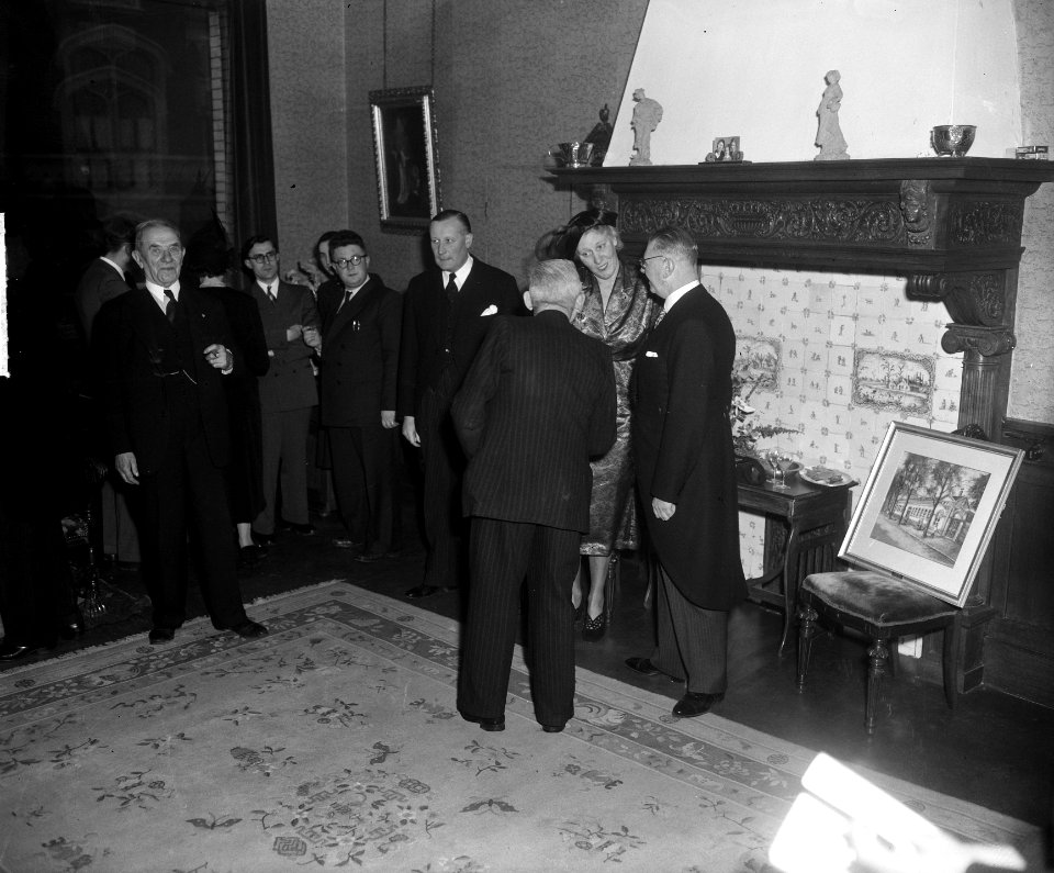 Jubileum A.W. Sijthoffs Uitgeversmaatschappij te Leiden. Receptie, Bestanddeelnr 904-3780