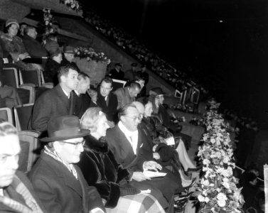 Jubileumwedstrijd 75 jaar KNVB. Nederland tegen Engeland 1-1, op de eretribune v, Bestanddeelnr 917-2244