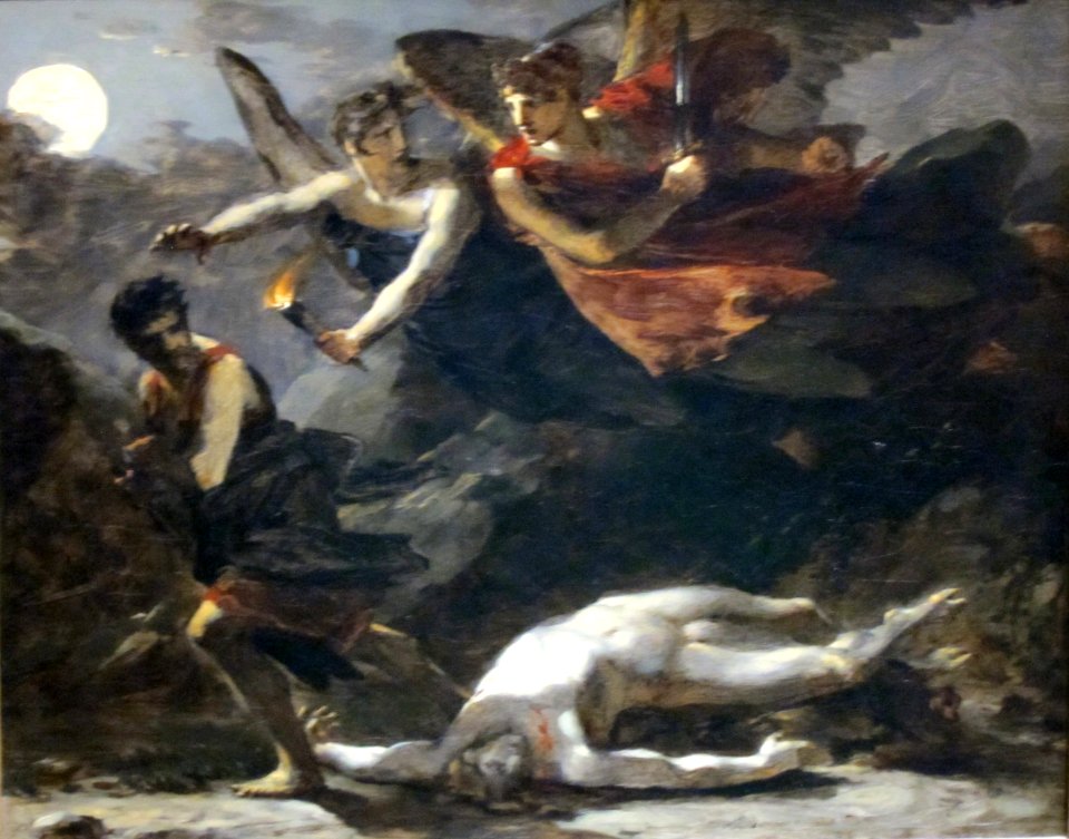 Justice and Divine Vengeance Pursuing Crime by Pierre-Paul Prud'hon, c. 1805-8, Getty Center