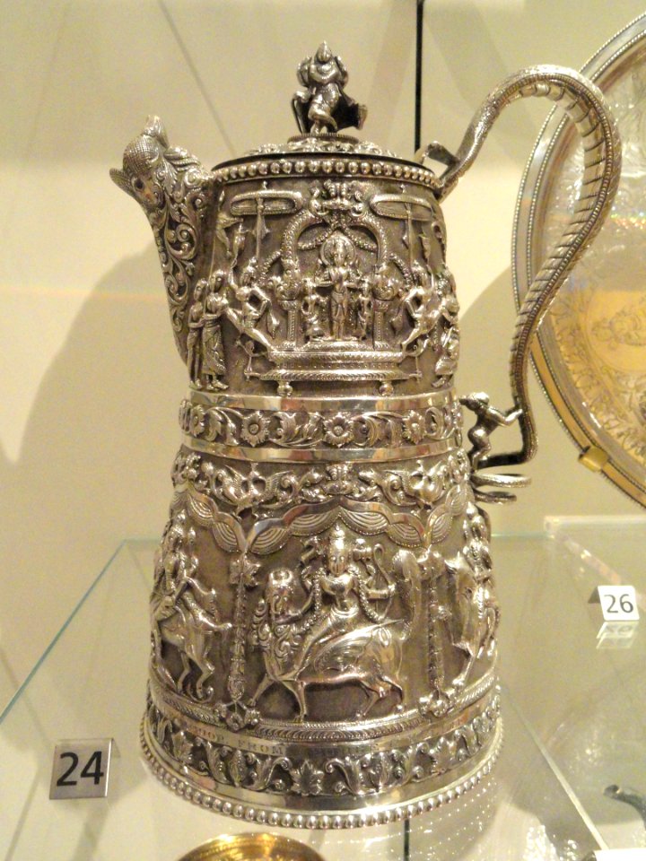 Jug with Hindu procession, Chennai, Tamil Nadu, India, c. 1890 - Royal Ontario Museum - DSC09645