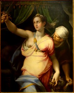 Judith and Holofernes, by Orazio Samacchini, Italian, 1532-1577, oil on canvas - Middlebury College Museum of Art - Middlebury, VT - DSC08153