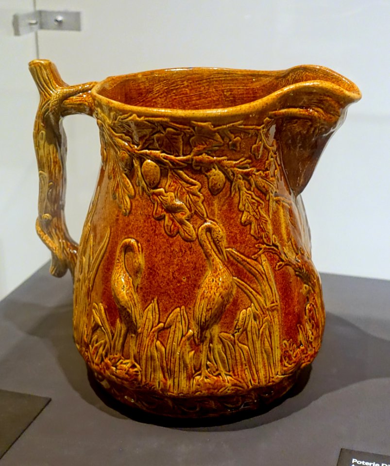 Jug, Cap Rouge Pottery, Quebec City, 1875-1880, glazed earthenware, slip - Montreal Museum of Fine Arts - Montreal, Canada - DSC09092