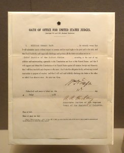 Judicial oath of office for Chief Justice William Howard Taft, July 11, 1921 - National Museum of American History - DSC00133