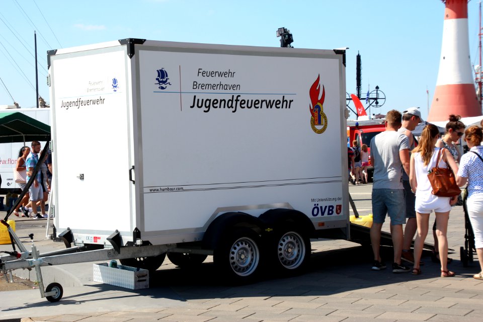 Jugendfeuerwehr-Anhänger, Feuerwehr Bremerhaven, Seestadtfest 2018 in Bremerhaven